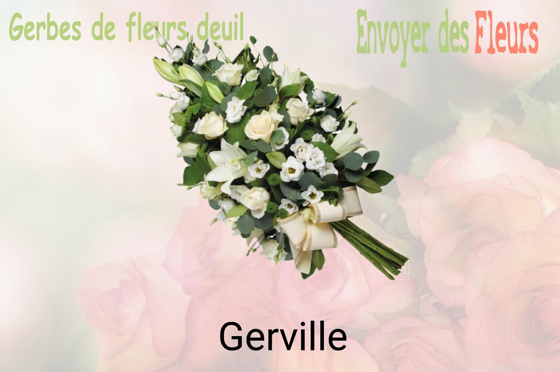 Gerbe de fleurs de deuil livrée à Gerville